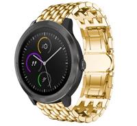 Strap-it Garmin Vivoactive 4 stalen draak band - 45mm - goud