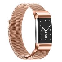 Strap-it Fitbit Charge 2 Milanese band (rosé goud)