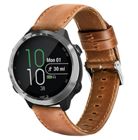 Strap-it Garmin Vivoactive 4 leren band - 45mm - bruin