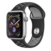 Strap-it Apple Watch SE sport band (zwart/grijs)