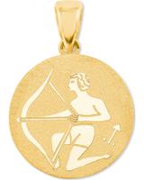 amor Motief tag Unisex, Goud 375, Boogschutter