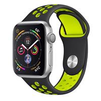Strap-it Apple Watch SE sport band (zwart/geel)