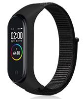 Strap-it Xiaomi Mi band 5 nylon bandje (zwart)