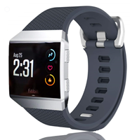 Strap-it Fitbit Ionic siliconen bandje (grijsblauw)