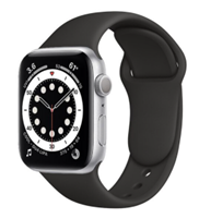 Apple Watch 6 silicone band (zwart)