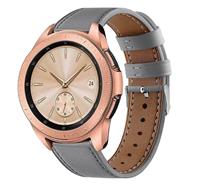 Strap-it Samsung Galaxy Watch 41mm/42mm bandje leer (grijs)