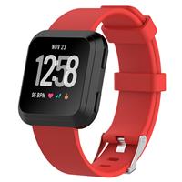 Strap-it Fitbit Versa silicone band (rood)