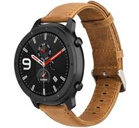 Strap-it Xiaomi Amazfit GTR leren bandje (bruin)