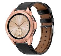 Strap-it Samsung Galaxy Watch 41mm/42mm bandje leer (strak-zwart)