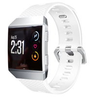 Strap-it Fitbit Ionic siliconen bandje (wit)