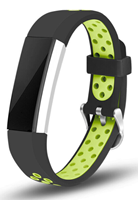 Strap-it Fitbit Alta / Alta HR sport bandje (zwart/groen)