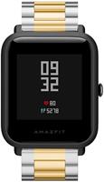 Strap-it Xiaomi Amazfit Bip stalen band (zilver/goud)
