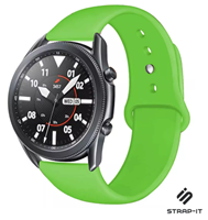 Strap-it Samsung Galaxy Watch 3 sport band 45mm (lichtgroen)