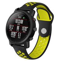 Strap-it Xiaomi Amazfit Pace sport band (zwart/geel)