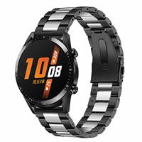 Strap-it Huawei Watch GT stalen band (zwart/zilver)