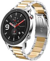 Strap-it Xiaomi Amazfit GTR stalen band (zilver/goud)