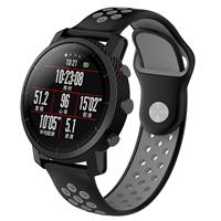 Strap-it Xiaomi Amazfit Pace sport band (zwart/grijs)