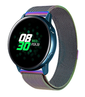Strap-it Samsung Galaxy Watch Active Milanese band (regenboog)