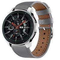 Strap-it Samsung Galaxy Watch 46mm bandje leer (grijs)