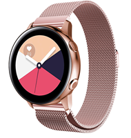 Strap-it Samsung Galaxy Watch Active Milanese band (roze)