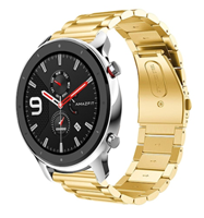 Strap-it Xiaomi Amazfit GTR stalen band (goud)
