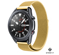 Strap-it Samsung Galaxy Watch 3 Milanese band 45mm (goud)