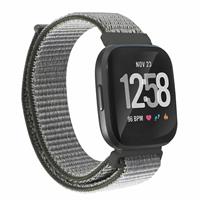 Strap-it Fitbit Versa nylon bandje (olijfgroen)