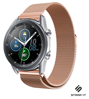 Strap-it Samsung Galaxy Watch 3 Milanese band 45mm (rosé goud)