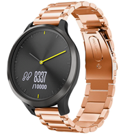 Strap-it Garmin Vivomove HR stalen band (rosé goud)