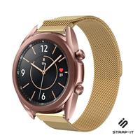 Strap-it Samsung Galaxy Watch 3 Milanese band 41mm (goud)