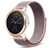 Strap-it Garmin Vivoactive 4 nylon band - 45mm - pink sand