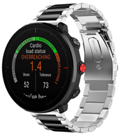 Strap-it Polar Vantage M stalen band (zilver/zwart)