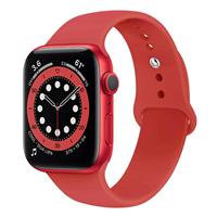 Strap-it Apple Watch 6 silicone band (rood)