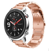 Strap-it Xiaomi Amazfit GTR stalen band (rosé goud)