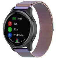 Strap-it Garmin Vivoactive 4 Milanese band - 45mm - regenboog