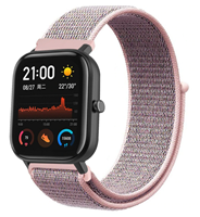 Strap-it Xiaomi Amazfit GTS nylon band (pink sand)