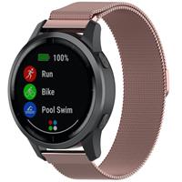 Strap-it Garmin Vivoactive 4 Milanese band - 45mm - roze