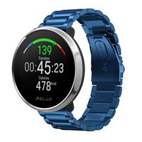 Strap-it Polar Ignite stalen band (blauw)