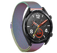 Strap-it Huawei Watch GT Milanese band (regenboog)