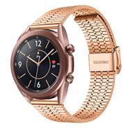 Strap-it Samsung Galaxy Watch 3 41mm roestvrij stalen band (rosé goud)