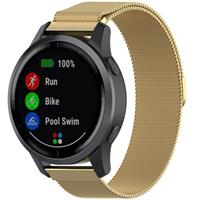 Strap-it Garmin Vivoactive 4 Milanese band - 45mm - goud