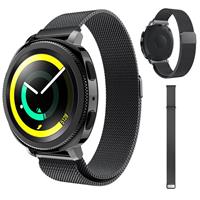 Strap-it Samsung Gear Sport Milanese band (zwart)
