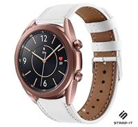 Strap-it Samsung Galaxy Watch 3 bandje leer 41mm (wit)