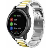 Strap-it Garmin Vivoactive 4 stalen band - 45mm - zilver/goud