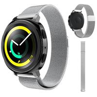 Strap-it Samsung Gear Sport Milanese band (zilver)