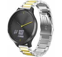 Strap-it Garmin Vivomove HR stalen band (zilver/goud)