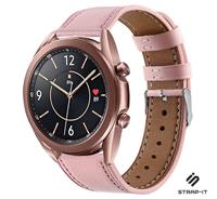 Strap-it Samsung Galaxy Watch 3 bandje leer 41mm (roze)