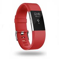 Strap-it Fitbit Charge 2 siliconen bandje (rood)