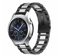 Strap-it Samsung Gear S3 stalen band (zwart/zilver)