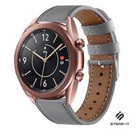 Strap-it Samsung Galaxy Watch 3 bandje leer 41mm (grijs)